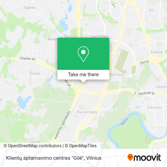 Карта Klientų aptarnavimo centras "Gilė"