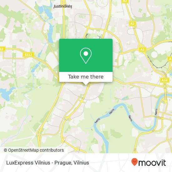 LuxExpress Vilnius - Prague map