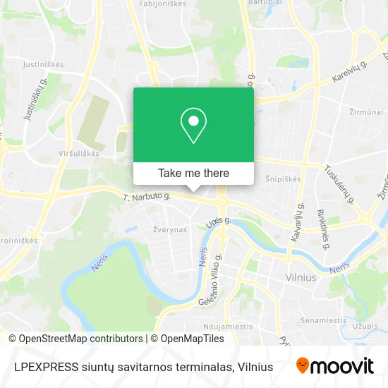 Карта LPEXPRESS siuntų savitarnos terminalas