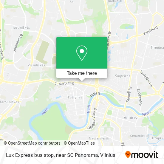 Карта Lux Express bus stop, near SC Panorama