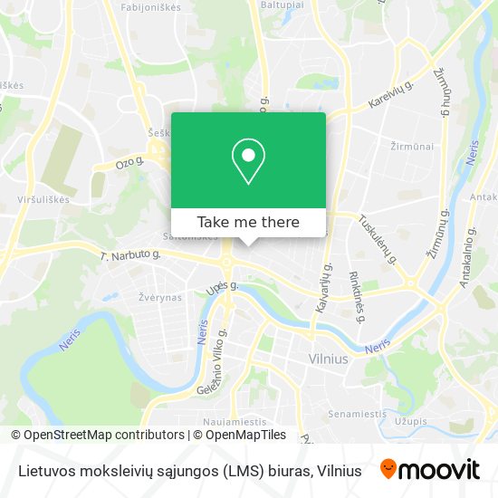 Lietuvos moksleivių sąjungos (LMS) biuras map