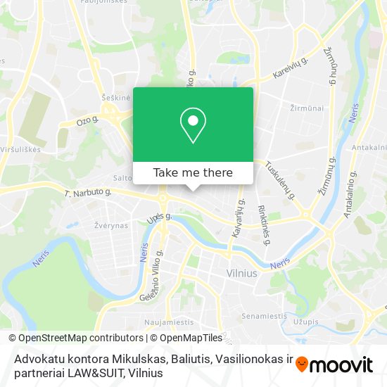 Карта Advokatu kontora Mikulskas, Baliutis, Vasilionokas ir partneriai LAW&SUIT