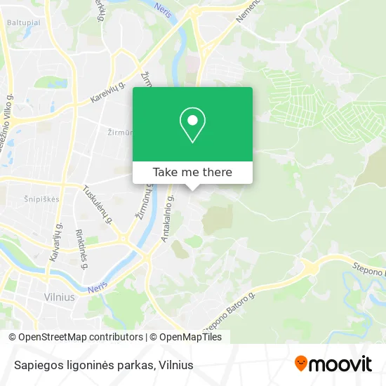 Карта Sapiegos ligoninės parkas