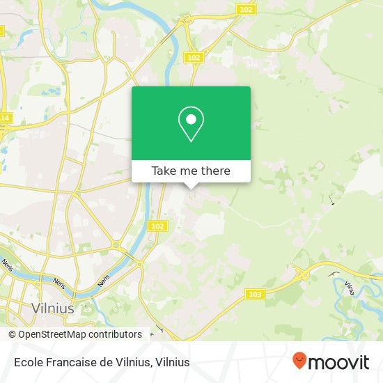 Ecole Francaise de Vilnius map