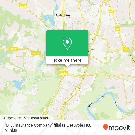 "BTA Insurance Company" filialas Lietuvoje HQ map