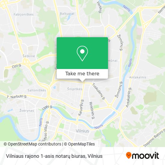 Карта Vilniaus rajono 1-asis notarų biuras