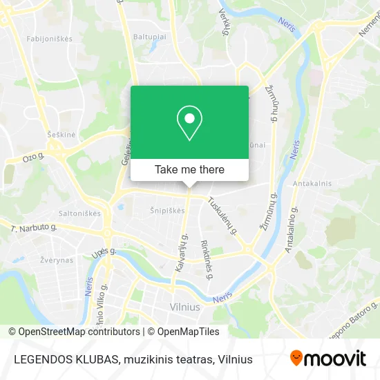 Карта LEGENDOS KLUBAS, muzikinis teatras