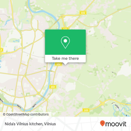 Nida's Vilnius kitchen map