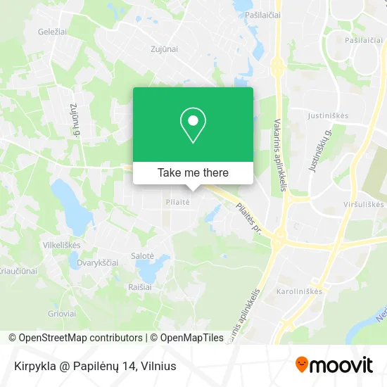 Карта Kirpykla @ Papilėnų 14