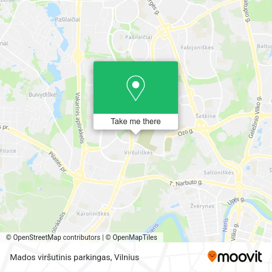 Карта Mados viršutinis parkingas