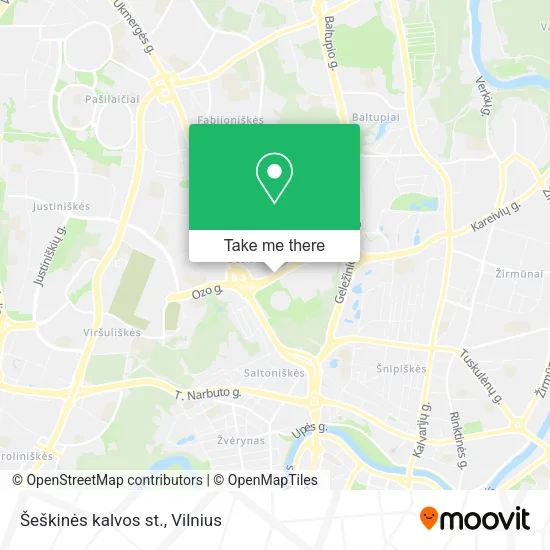 Карта Šeškinės kalvos st.