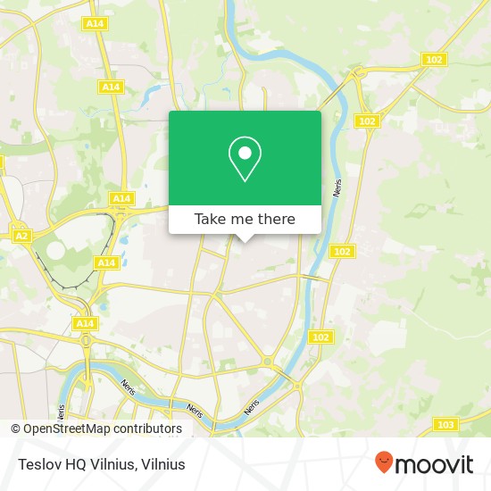 Teslov HQ Vilnius map