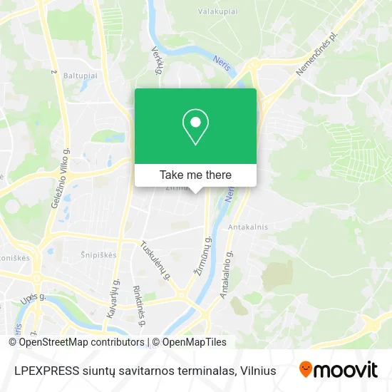 Карта LPEXPRESS siuntų savitarnos terminalas