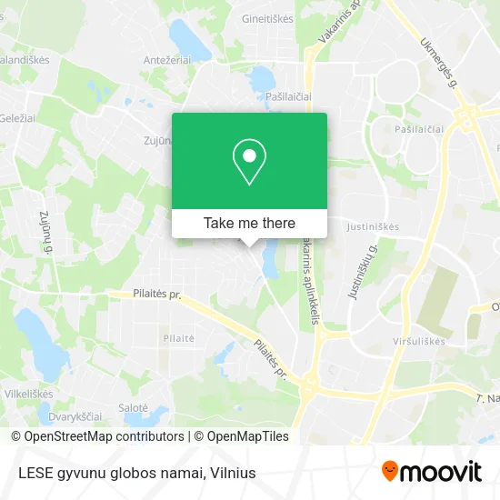 Карта LESE gyvunu globos namai