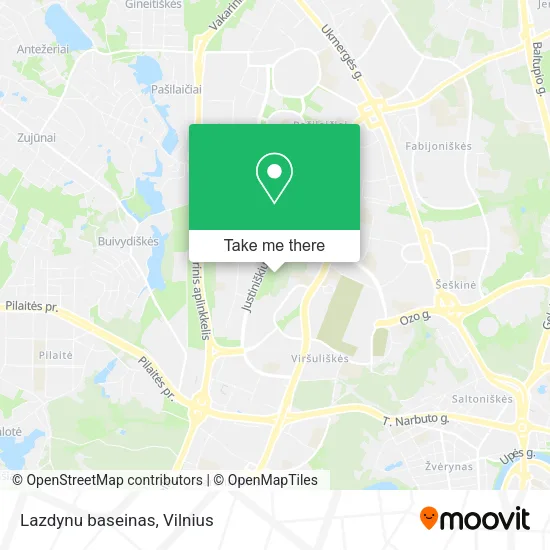 Карта Lazdynu baseinas