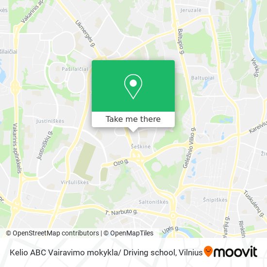 Kelio ABC Vairavimo mokykla/ Driving school map
