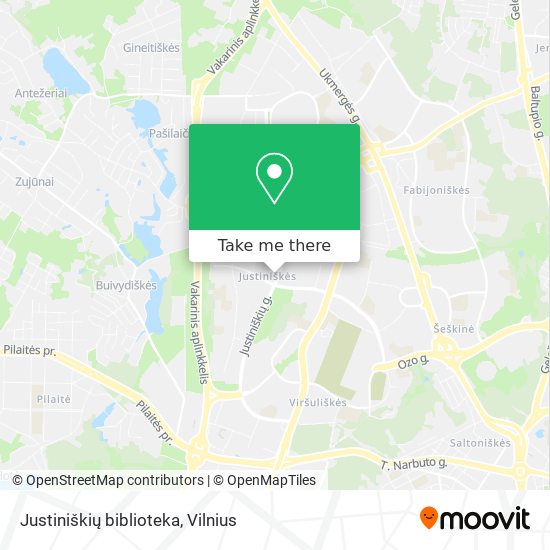 Justiniškių biblioteka map