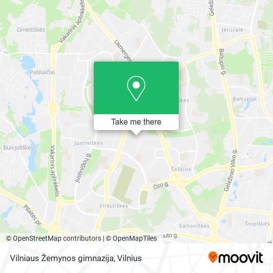 Карта Vilniaus Žemynos gimnazija