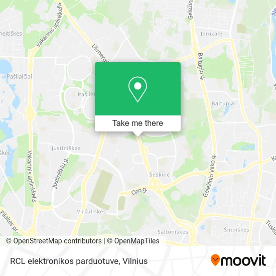 Карта RCL elektronikos parduotuve