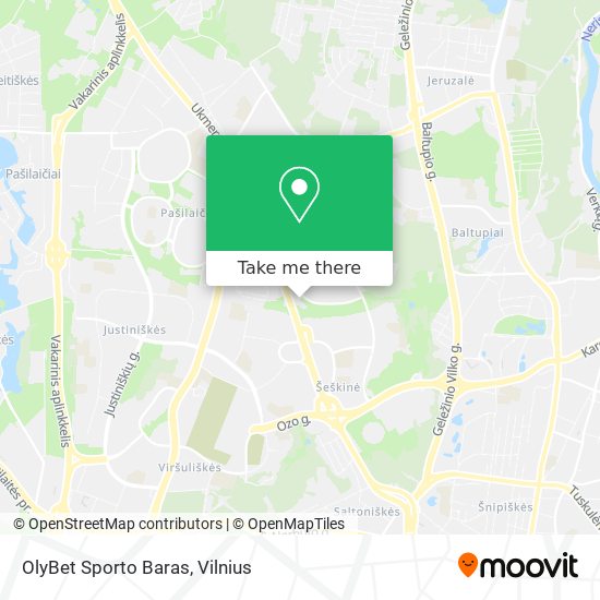 OlyBet Sporto Baras map