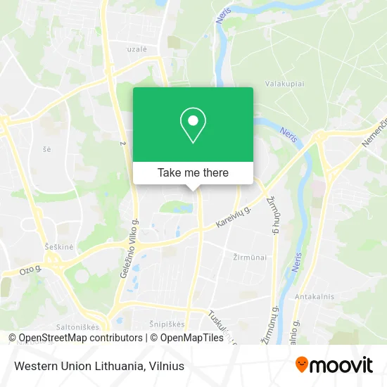 Карта Western Union Lithuania