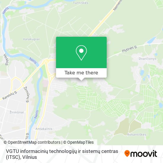 VGTU informacinių technologijų ir sistemų centras (ITSC) map