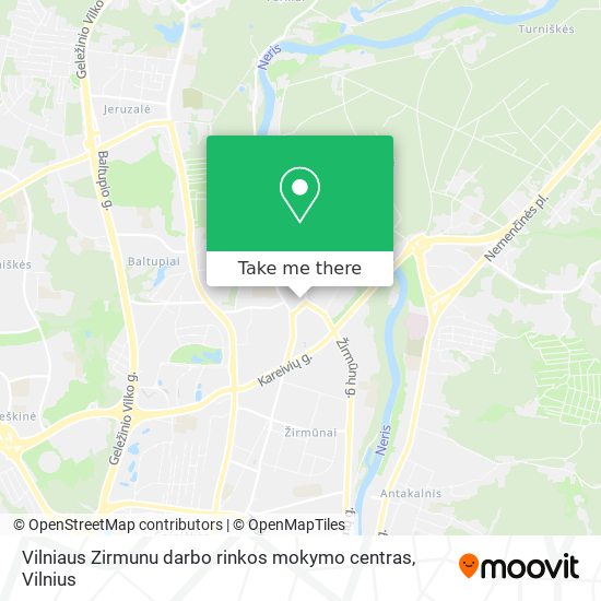 Vilniaus Zirmunu darbo rinkos mokymo centras map
