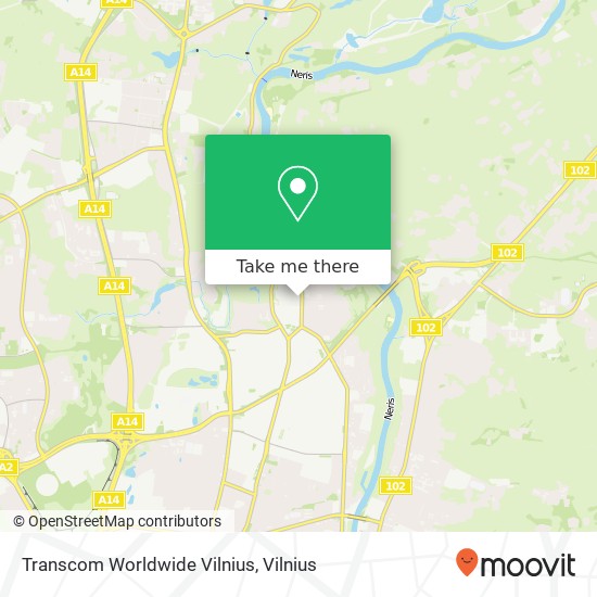 Transcom Worldwide Vilnius map