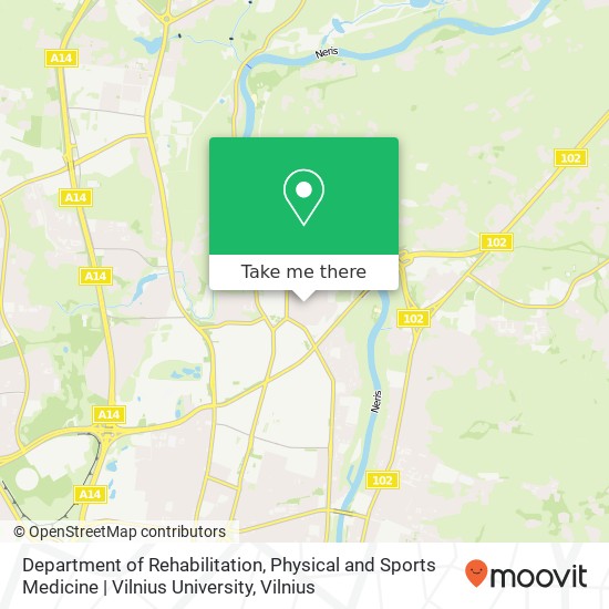 Department of Rehabilitation, Physical and Sports Medicine | Vilnius University map