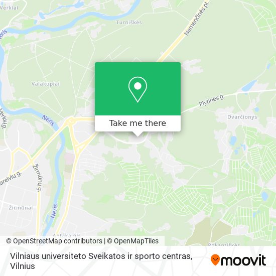 Vilniaus universiteto Sveikatos ir sporto centras map