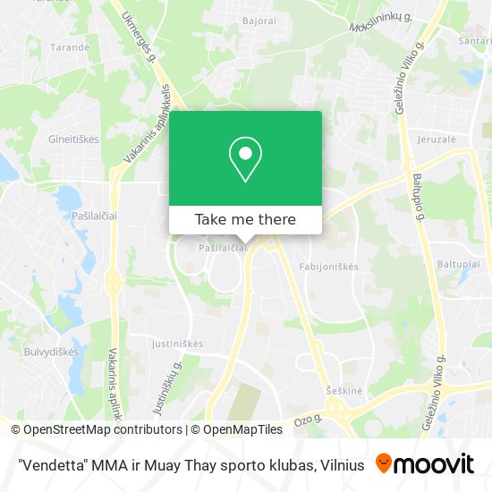 "Vendetta" MMA ir Muay Thay sporto klubas map