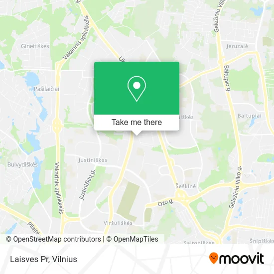 Карта Laisves Pr