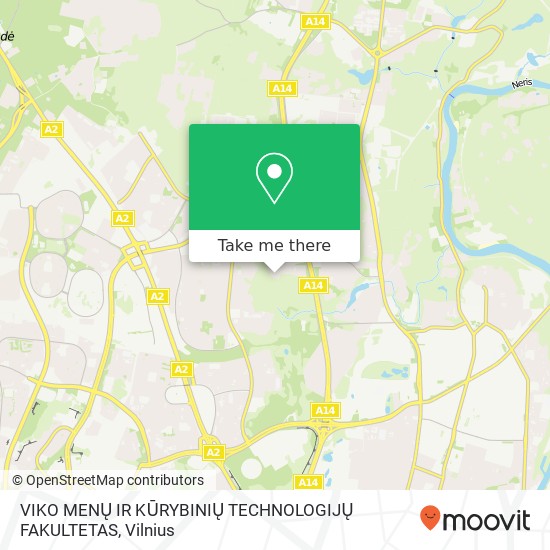 VIKO MENŲ IR KŪRYBINIŲ TECHNOLOGIJŲ  FAKULTETAS map