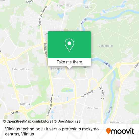 Карта Vilniaus technologijų ir verslo profesinio mokymo centras