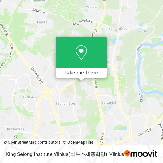 Карта King Sejong Institute Vilnius(빌뉴스세종학당)