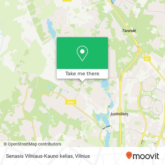 Карта Senasis Vilniaus-Kauno kelias