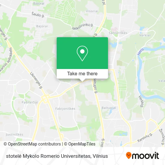 stotelė Mykolo Romerio Universitetas map