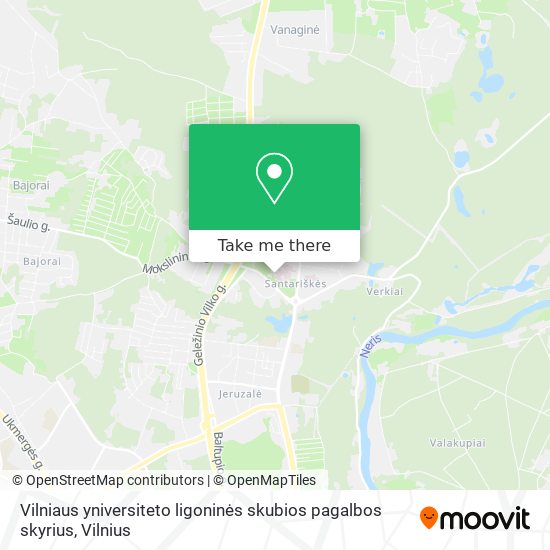 Vilniaus yniversiteto ligoninės skubios pagalbos skyrius map