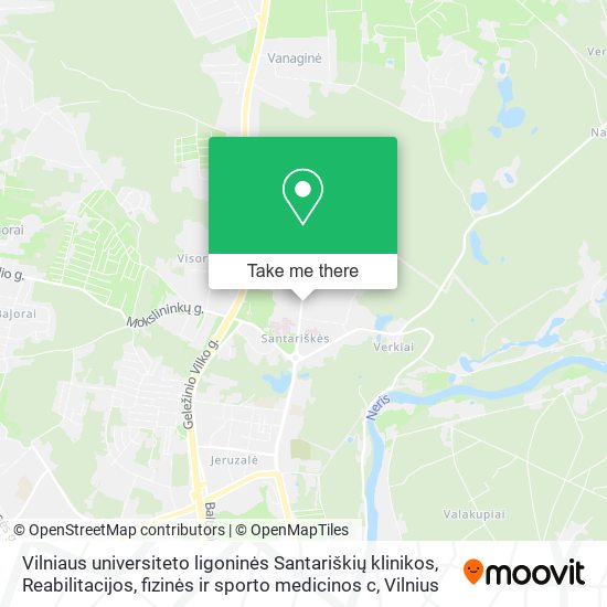 Vilniaus universiteto ligoninės Santariškių klinikos, Reabilitacijos, fizinės ir sporto medicinos c map