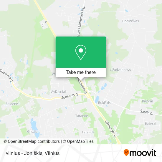 Карта vilnius - Joniškis