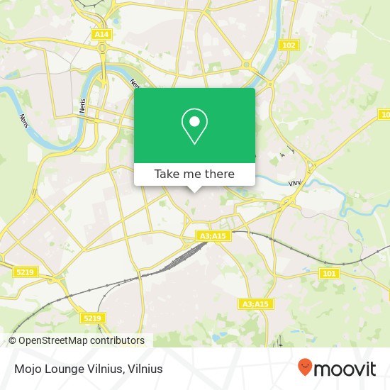 Mojo Lounge Vilnius map