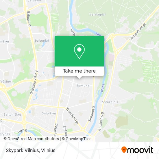 Skypark Vilnius map