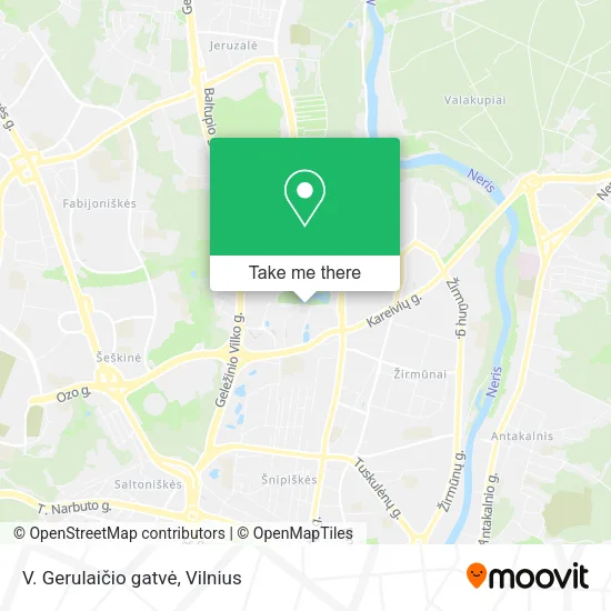 Карта V. Gerulaičio gatvė