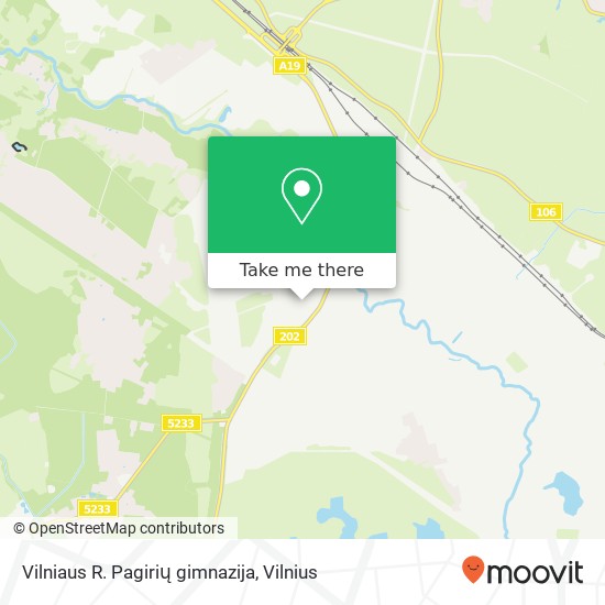 Карта Vilniaus R. Pagirių gimnazija