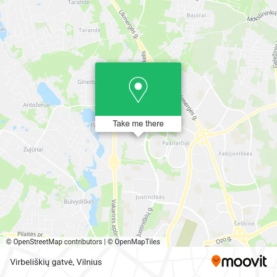 Карта Virbeliškių gatvė