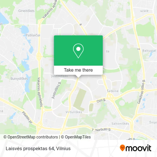 Карта Laisvės prospektas 64