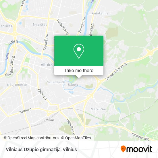 Vilniaus Užupio gimnazija map