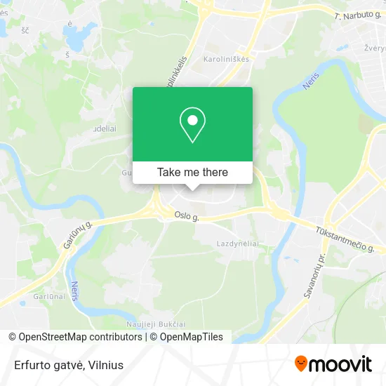 Карта Erfurto gatvė