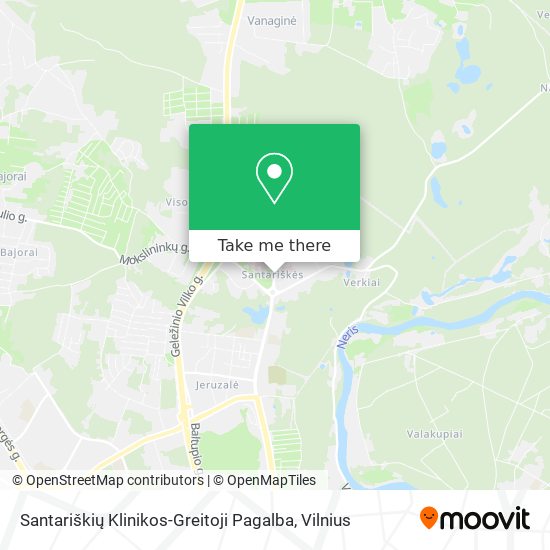 Santariškių Klinikos-Greitoji Pagalba map