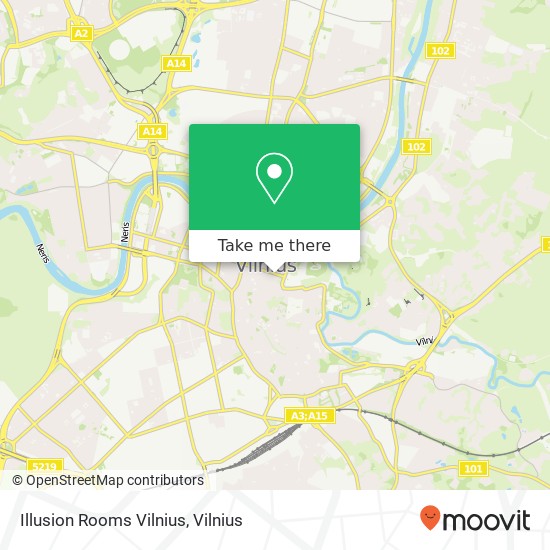 Illusion Rooms Vilnius map